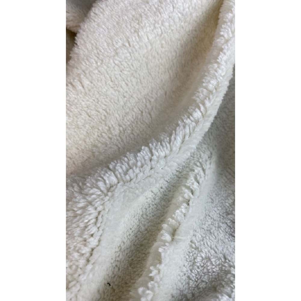 tek yüzlü peluş welsoft kumaş - ST00022-beyaz-STANDART