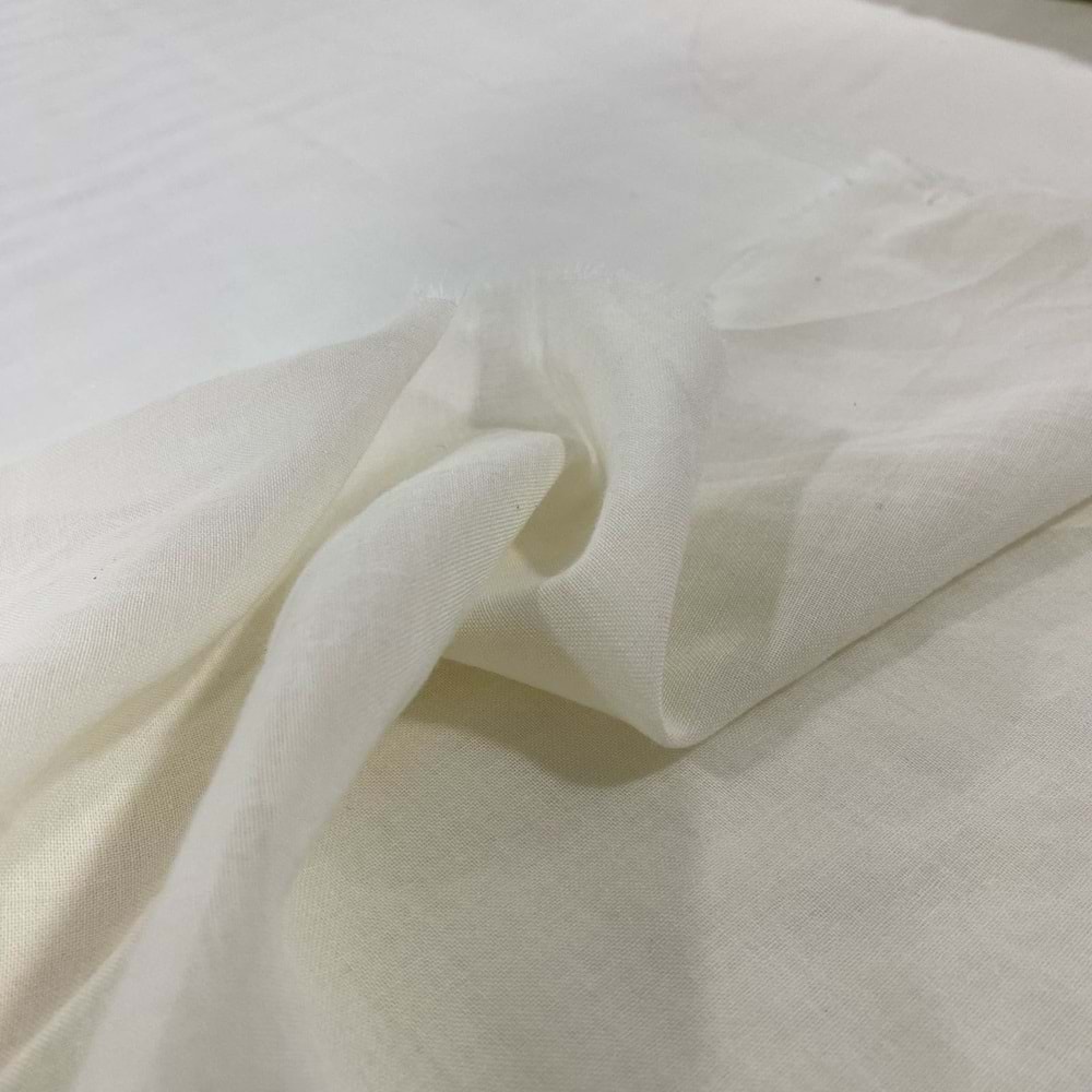 vual saf pamuk 60/ 1 ince astar tülbent kumaşı dökümlü değildir - Bej