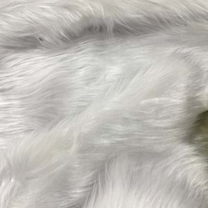 ithal suni kürk kumaş - beyaz