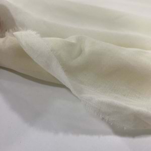 vual saf pamuk 60/ 1 ince astar tülbent kumaşı dökümlü değildir - Bej