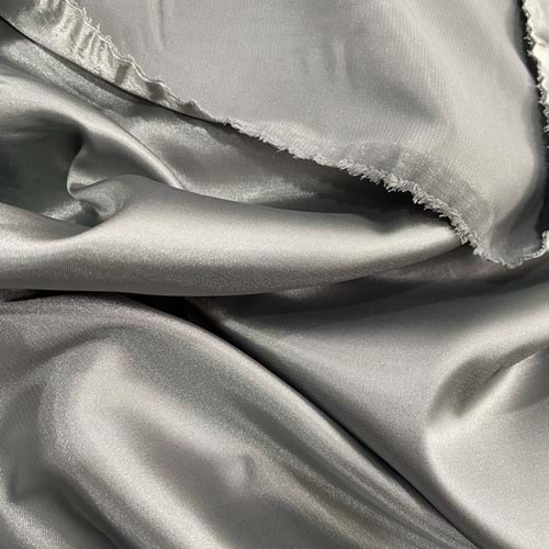 metezer kumaş saten kumaş dökümlü ince model - metalik gri