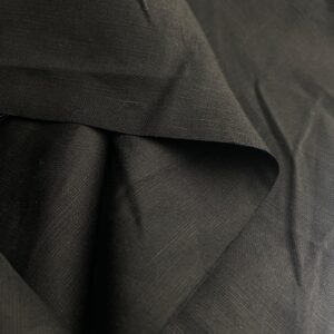 siyah renk keten elbise gömlek kumaş görseli - parça kumaş