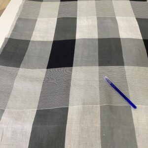 elbiselik keten kumaş kare desenli